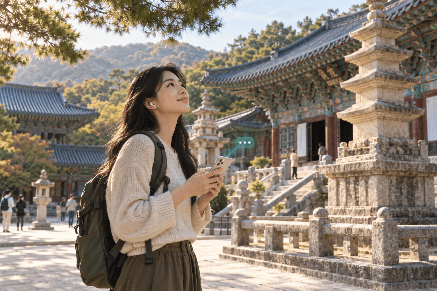 AI 불국사 안내 도우미 운영 콘셉트 이미지